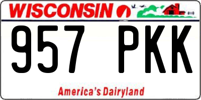 WI license plate 957PKK