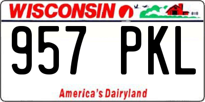 WI license plate 957PKL