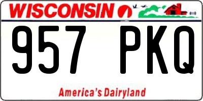 WI license plate 957PKQ