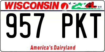 WI license plate 957PKT