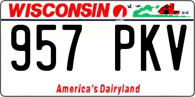 WI license plate 957PKV