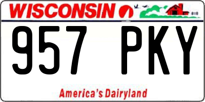 WI license plate 957PKY