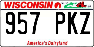 WI license plate 957PKZ