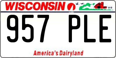 WI license plate 957PLE