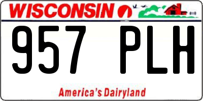 WI license plate 957PLH
