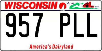 WI license plate 957PLL