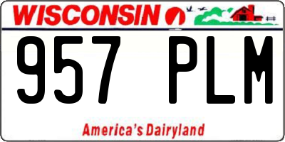 WI license plate 957PLM