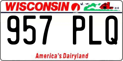 WI license plate 957PLQ