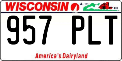 WI license plate 957PLT