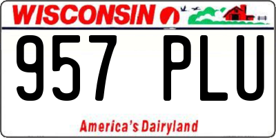 WI license plate 957PLU