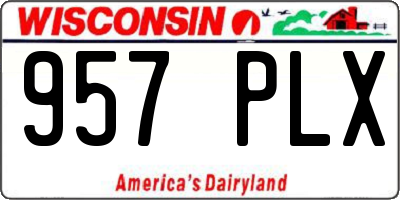 WI license plate 957PLX