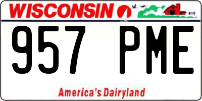 WI license plate 957PME