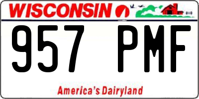 WI license plate 957PMF