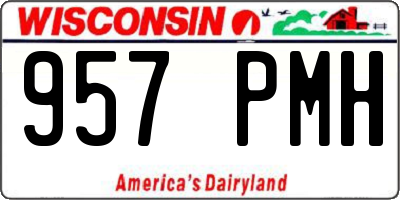 WI license plate 957PMH