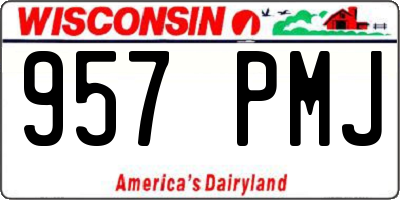 WI license plate 957PMJ
