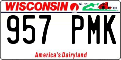 WI license plate 957PMK