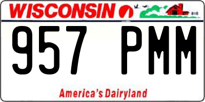 WI license plate 957PMM