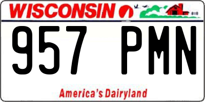 WI license plate 957PMN