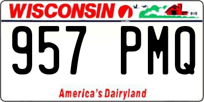 WI license plate 957PMQ