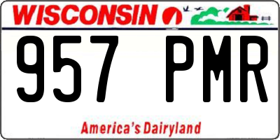 WI license plate 957PMR
