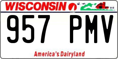 WI license plate 957PMV