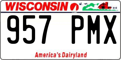 WI license plate 957PMX
