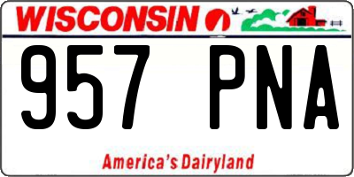 WI license plate 957PNA