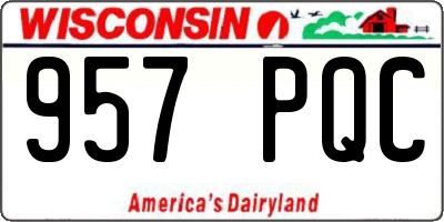 WI license plate 957PQC