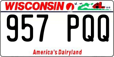 WI license plate 957PQQ