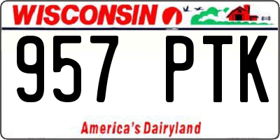 WI license plate 957PTK