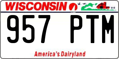WI license plate 957PTM