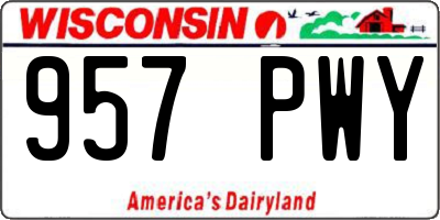 WI license plate 957PWY