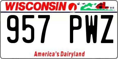 WI license plate 957PWZ