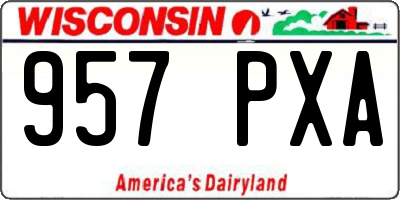 WI license plate 957PXA