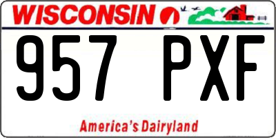 WI license plate 957PXF