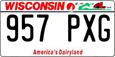 WI license plate 957PXG