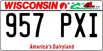 WI license plate 957PXI