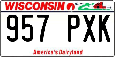 WI license plate 957PXK