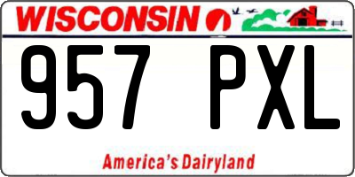 WI license plate 957PXL