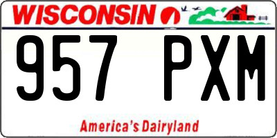 WI license plate 957PXM