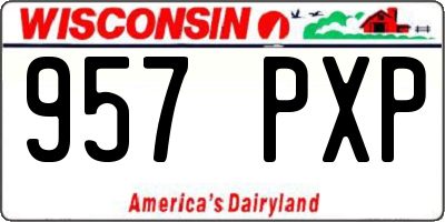 WI license plate 957PXP