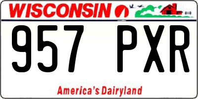 WI license plate 957PXR