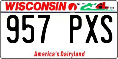 WI license plate 957PXS