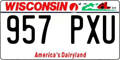 WI license plate 957PXU