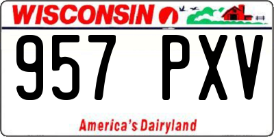WI license plate 957PXV