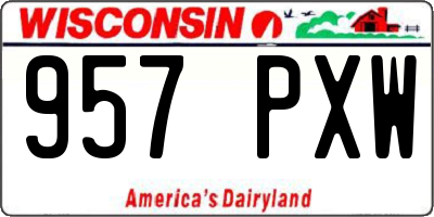 WI license plate 957PXW