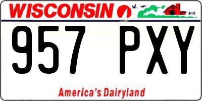 WI license plate 957PXY
