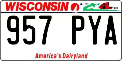 WI license plate 957PYA