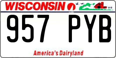 WI license plate 957PYB