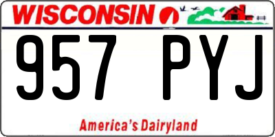 WI license plate 957PYJ